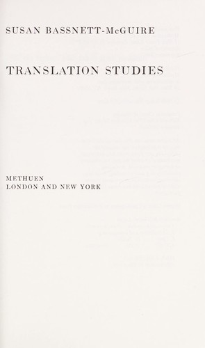 Cover for Translation Studies (New Accents)