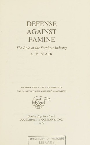 Cover for Defense Against Famine