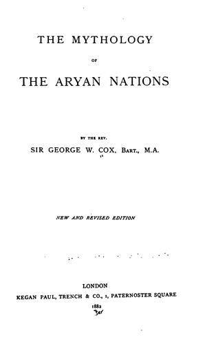 Cover for The mythology of the Aryan nations.