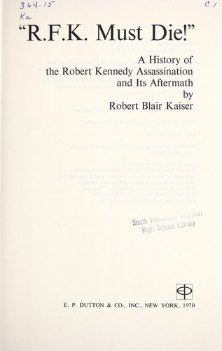 Cover for R F K Must Die