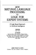 Cover for From Natural Language Processing to Logic for Expert Systems