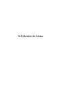 Cover for De l'éducation des femmes