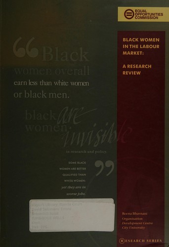 Cover for Black women in the labour market