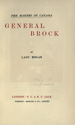 Cover for General Brock.