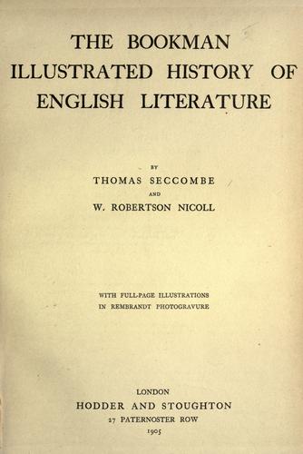 Cover for The Bookman illustrated history of English literature