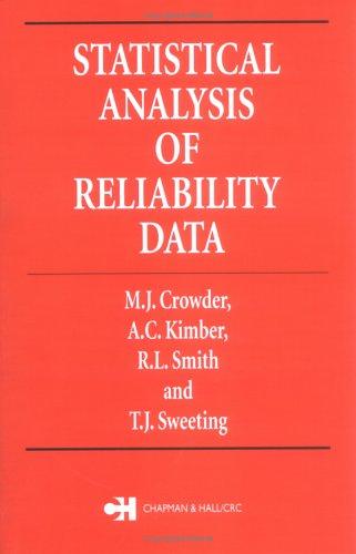 Cover for Statistical Analysis of Reliability Data (Chapman & Hall Texts in Statistical Science)