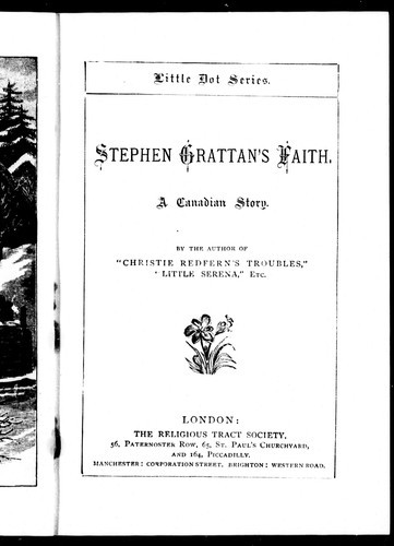 Cover for Stephen Grattan's faith