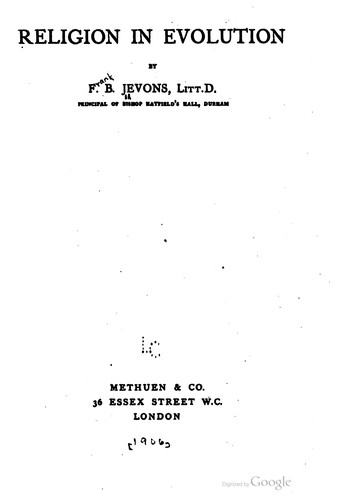 Cover for Religion in evolution