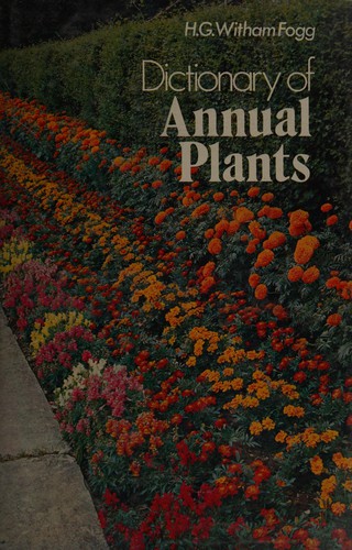Cover for Dictionary of annual plants