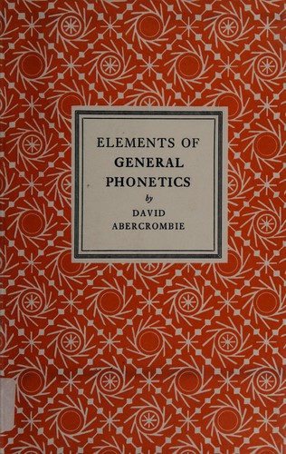 Cover for Elements of general phonetics.