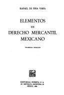 Cover for Elementos de derecho mercantil mexicano