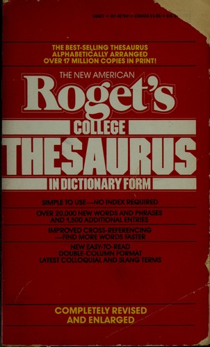 Cover for The New America Roget's College Thesaurus In Dictionary Form