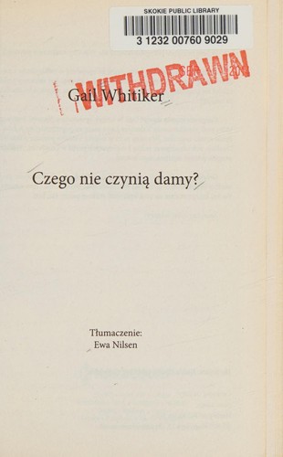 Cover for Czego nie czynią damy?