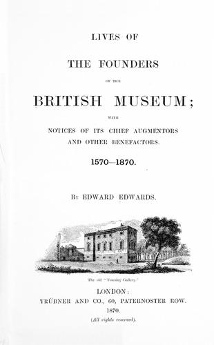 Cover for Lives of the founders of the British Museum