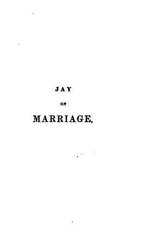 Cover for Thoughts on Marriage: Illustrating the Principles and Obligations of the Marriage Relation