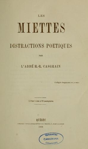 Cover for Les Miettes