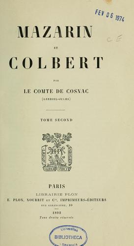 Cover for Mazarin et Colbert