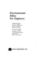 Cover for Environmental ethics for engineers