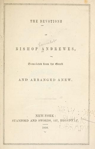 Cover for The devotions of Bishop Andrewes