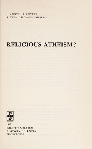 Cover for Religious atheism?