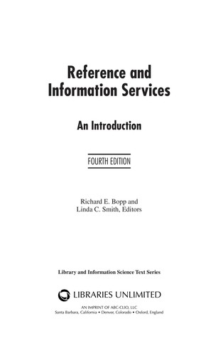 Cover for Reference and information services