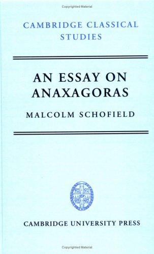 Cover for An essay on Anaxagoras