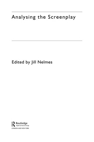 Cover for Analysing the screenplay