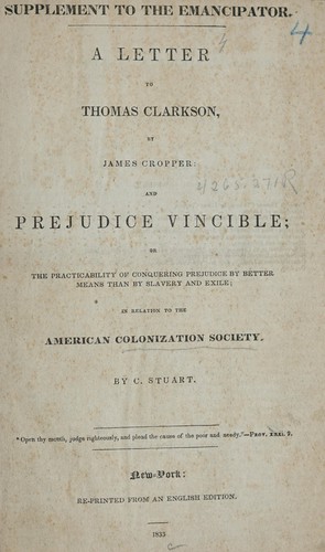 Cover for A letter to Thomas Clarkson