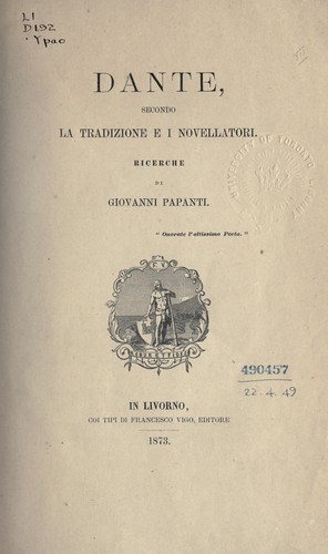 Cover for Dante