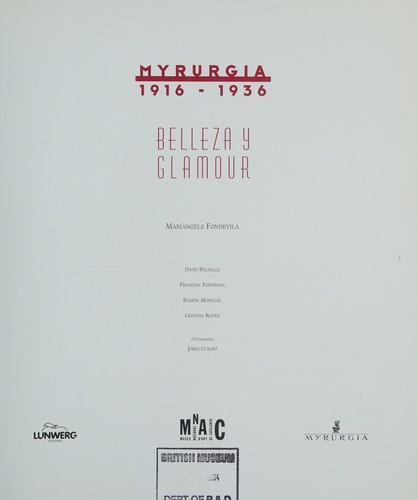Cover for Myrurgia