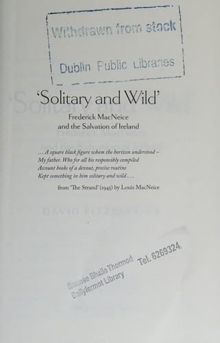 Cover for Solitary and wild