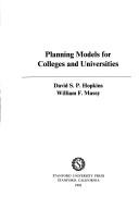 Cover for Planning models for colleges and universities