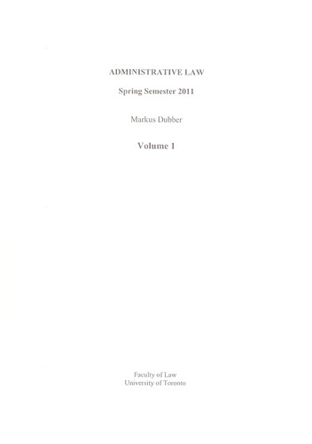 Cover for Administrative law