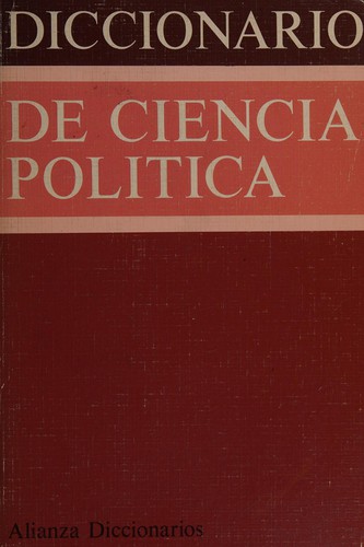 Cover for Diccionario de ciencia política