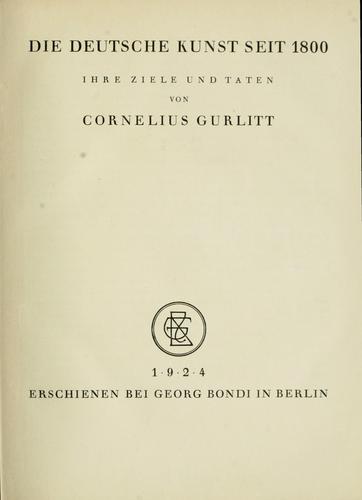 Cover for Deutsche Kunst seit 1800
