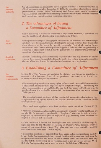 Cover for ESTABLISHING A COMMITTEE OF ADJUSTMENT - A GUIDELINE FOR MUNICIPAL COUNCILS