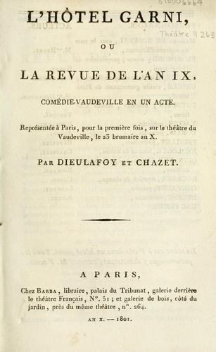 Cover for L'hôtel garni, ou, La revue de l'an IX