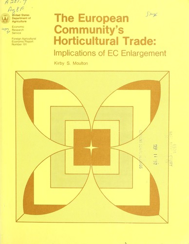 Cover for The European Community's horticultural trade