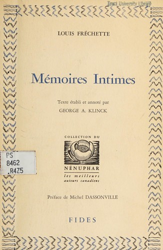 Cover for Mémoires intimes