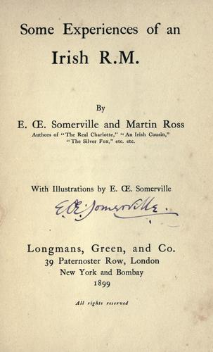 Cover for Some experiences of an Irish R.M.
