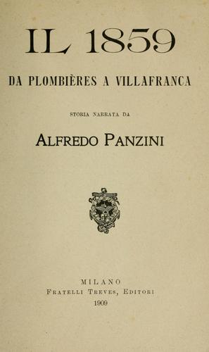 Cover for 1859 [i. e. milleottocentocinquantanove] da Plombières a Villafranca