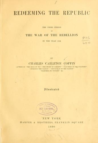 Cover for Redeeming the republic