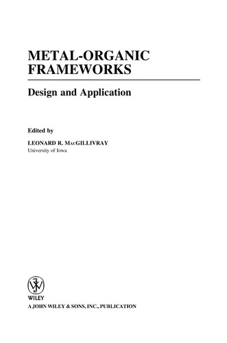Cover for Metal-organic frameworks