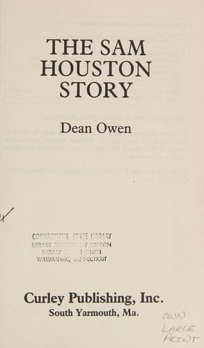 Cover for The Sam Houston story