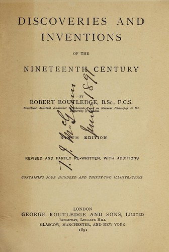 Cover for Discoveries and inventions of the nineteenth century