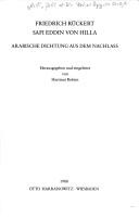 Cover for Arabische Dichtung aus dem Nachlass