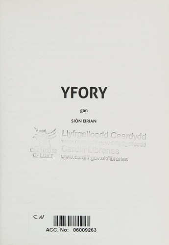 Cover for Yfory (Cwmni Theatr Baracaws) (Welsh Edition)