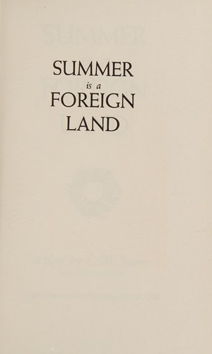 Cover for Summer is a foreign land