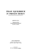 Cover for Phase equilibrium in process design