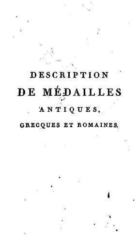 Cover for Description de médailles antiques, grecques et romaines: avec leur degré de rareté et leur ...